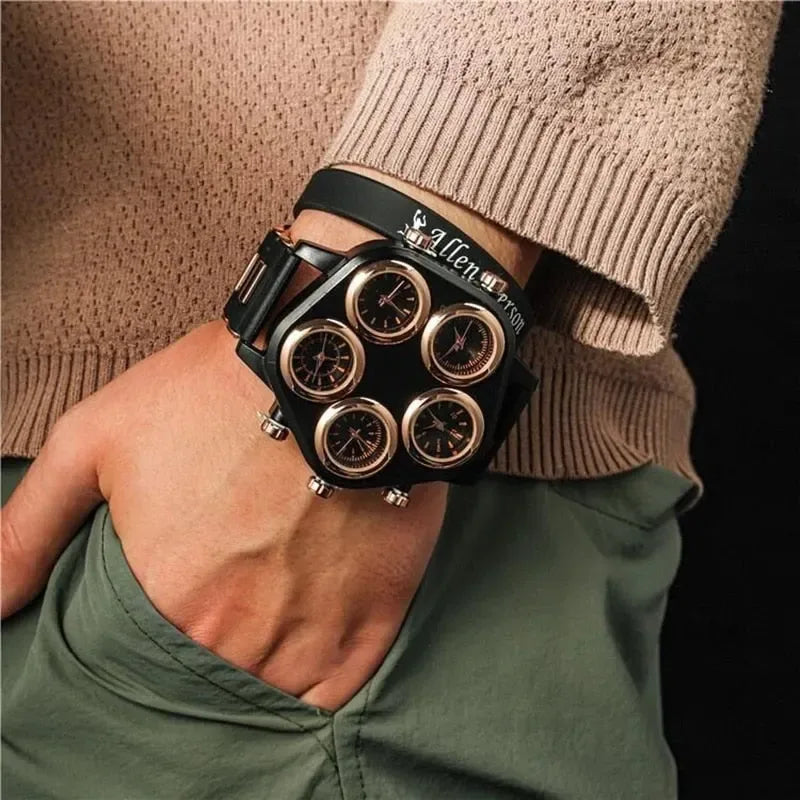 Montre en Silicone Géométrique pour Homme - BOS Pentagonal