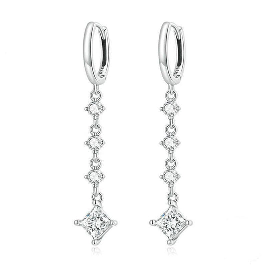 Boucles d'Oreilles Pendantes Cristal