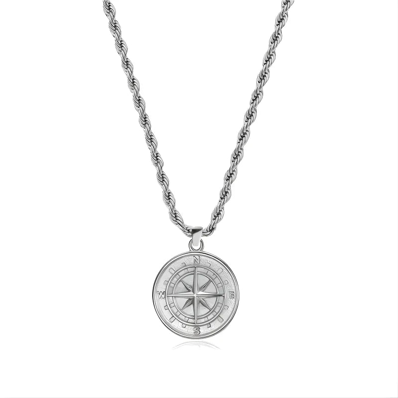 Pendentif boussole pour homme