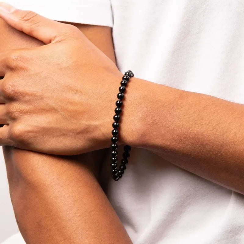 Bracelet Homme Perles Onyx