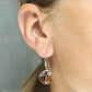 Laure - Boucles d'oreilles lune chat ambre