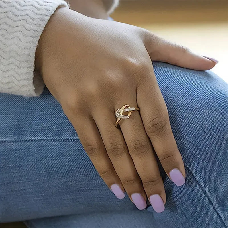 Bague Noeud Coeur Infini zircon