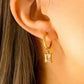 Boucles d'oreilles créoles huggie | Lotus