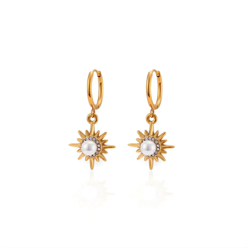 Boucles d'oreilles pendentif soleil | Sun