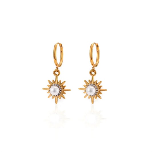 Boucles d'oreilles pendentif soleil | Sun