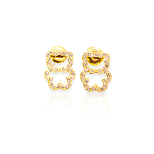 Boucles d'oreilles puces nounours  | Teddy