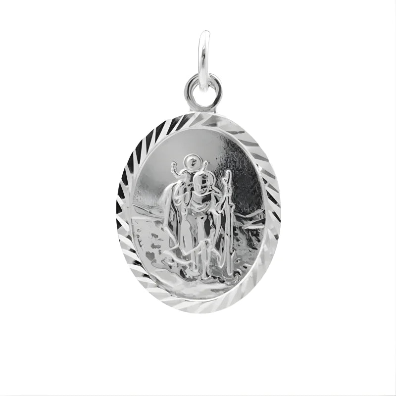 Pendentif ovale Saint Christophe