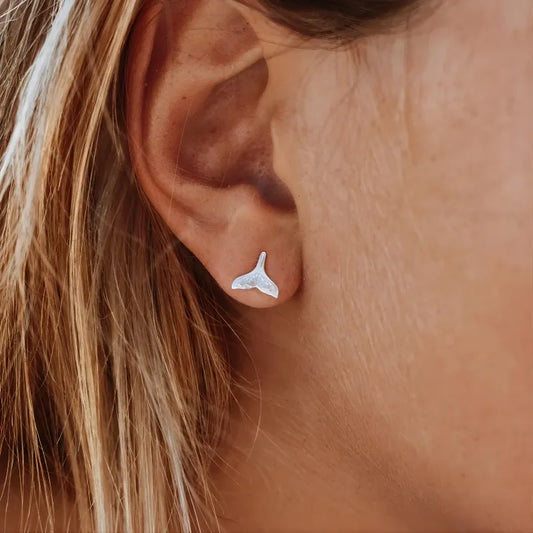 Boucles d'oreilles queue de baleine