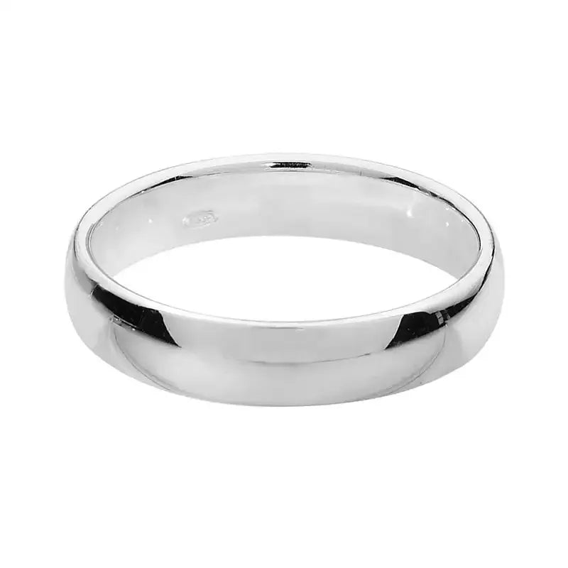 Bague de mariage argentée 4 mm