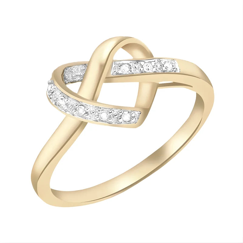 Bague Noeud Coeur Infini zircon