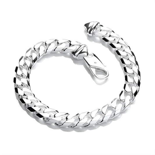 Bracelet Gourmette Carré Argenté 1,5 oz