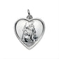 Pendentif coeur en relief Saint Christophe