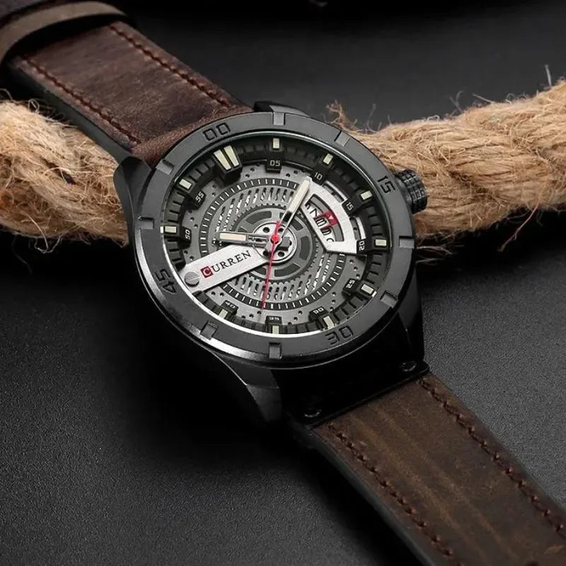 Montre en Cuir Pionnière pour Homme - CURREN Pionnier