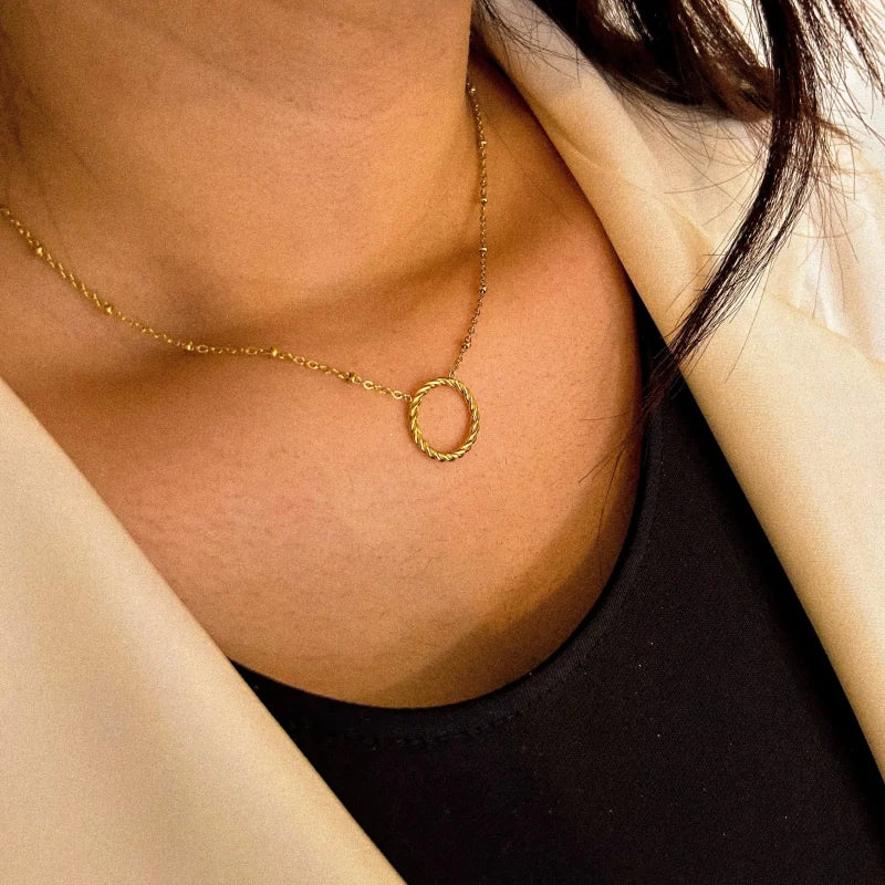 Collier anneau torsade | Livy