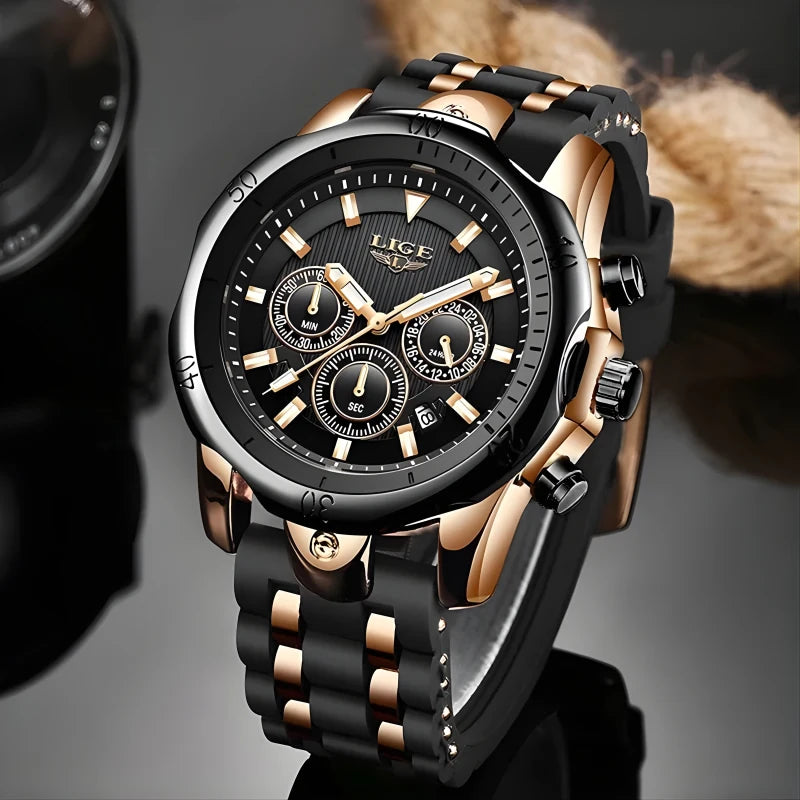 Montre en Silicone Militaire pour Homme - LIGE Armée de l'Air