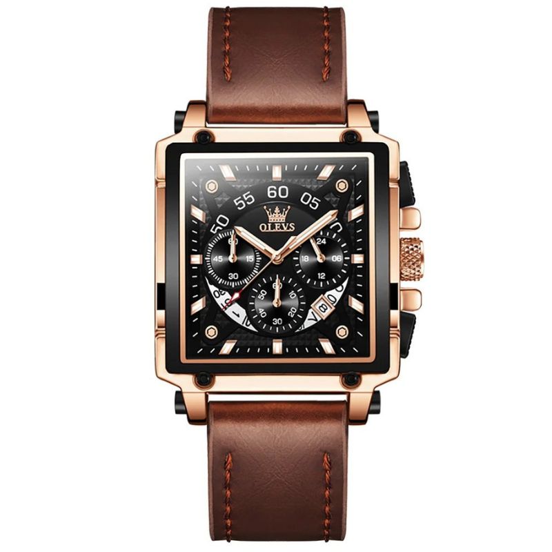 Montre en Cuir Sportive pour Homme - OLEVS Sport