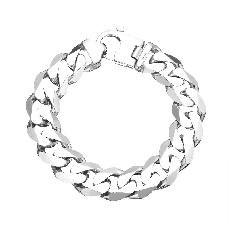 Bracelet Gourmette XL Argenté 3oz 16 mm