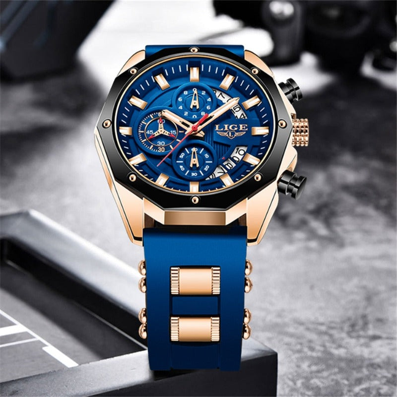 Montre en Silicone Aviation pour Homme - LIGE Aviateur