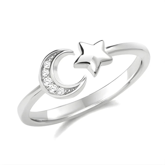 Bague Lune et Étoile