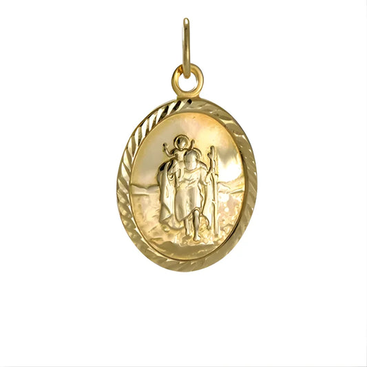 Pendentif Saint Christophe Ovale