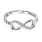 Bague Forever Infinity argentée et zircon cubique