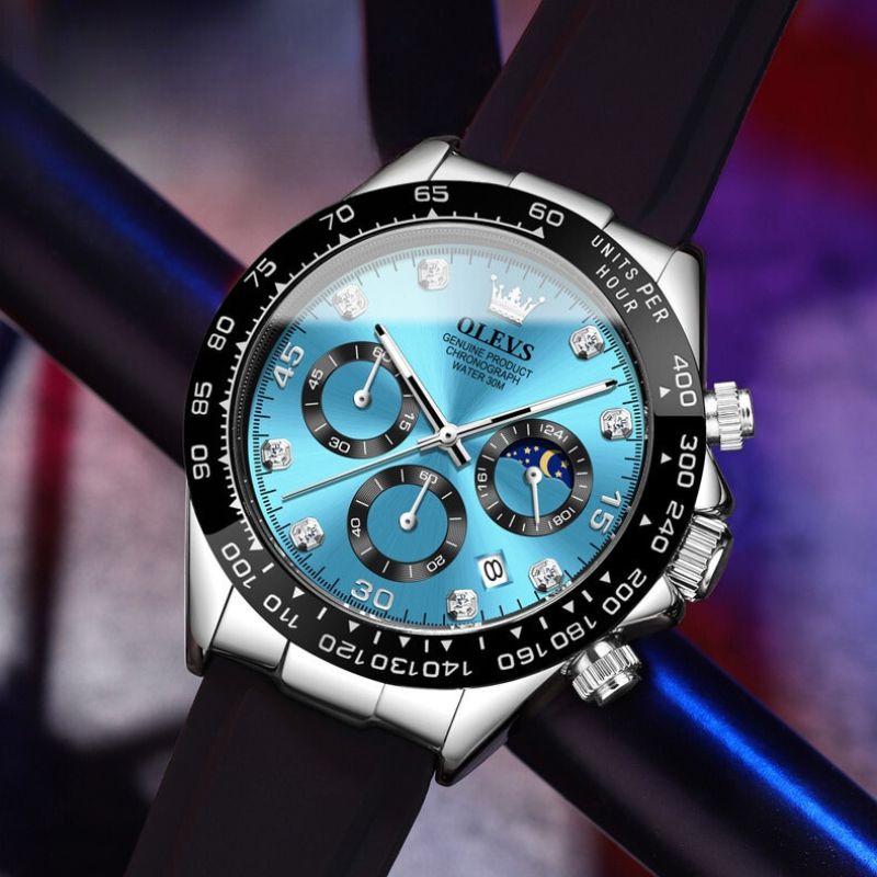 Montre en Silicone Futuriste pour Homme - OLEVS Météore