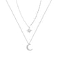 Collier Pendentif Étoile Lune