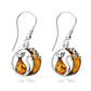 Laure - Boucles d'oreilles lune chat ambre