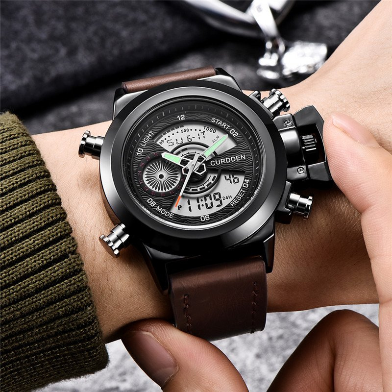 Montre en Cuir Dynamique pour Homme - CURDDEN Aplomb