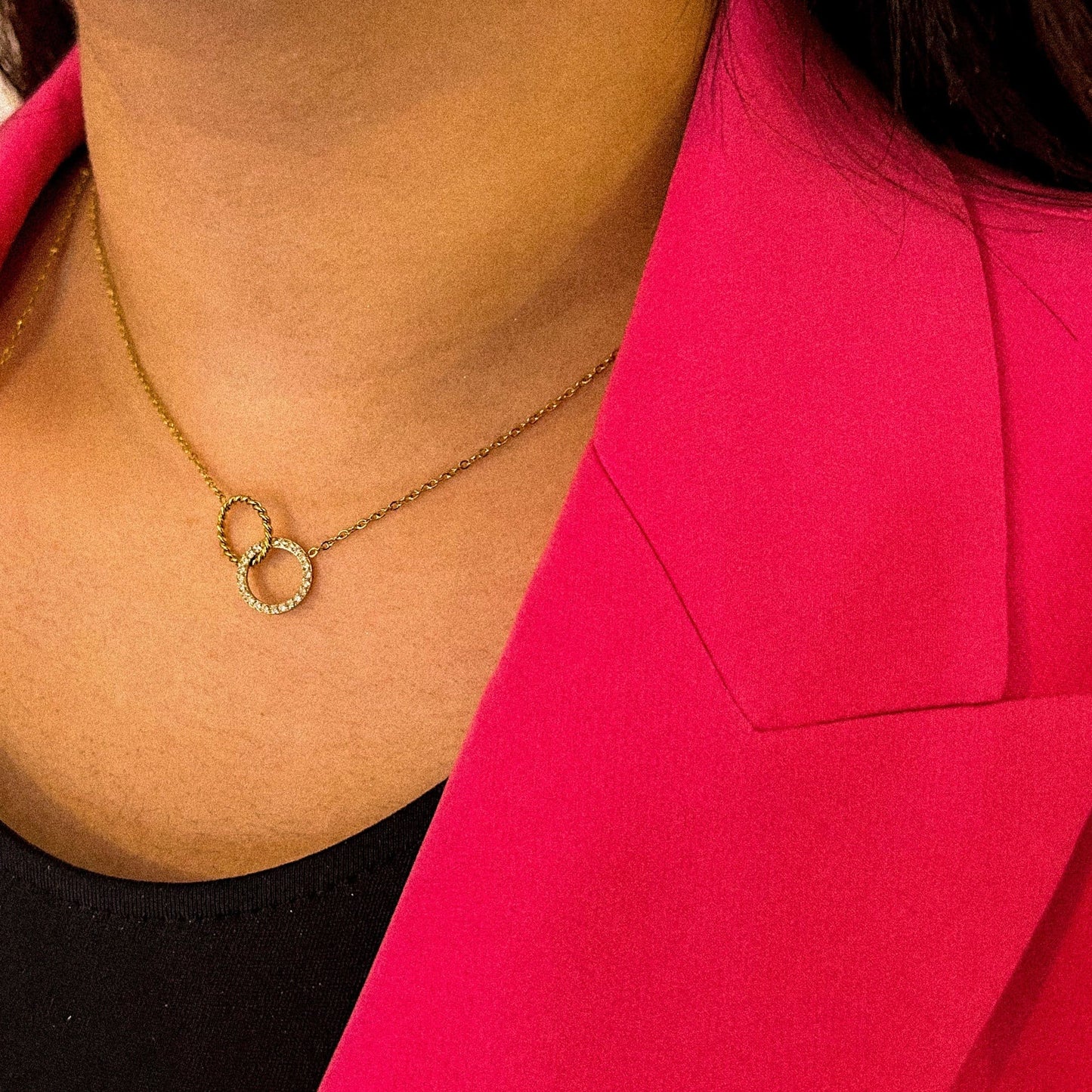 Collier anneaux entrelacés | Mia