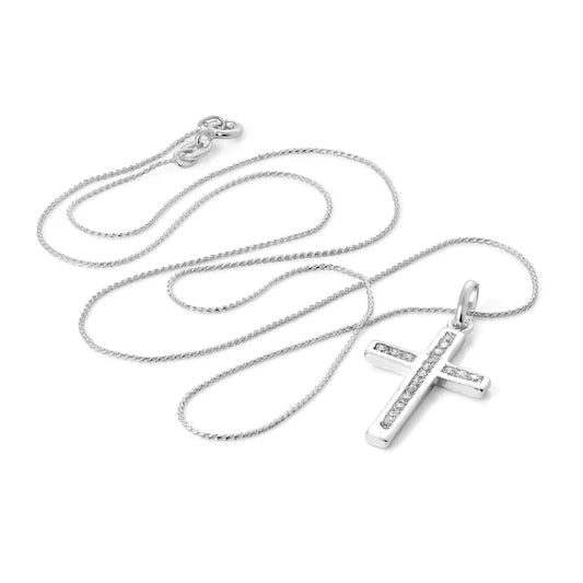 Zacharie - Collier avec pendentif croix 40,6 cm