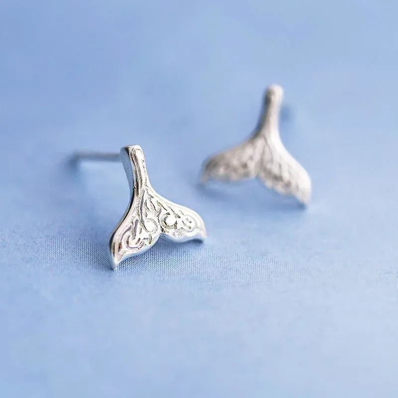 Boucles d'oreilles queue de baleine