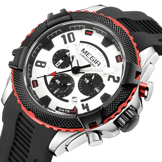 Montre en Silicone Technique pour Homme - MEGIR Liquide de Refroidissement