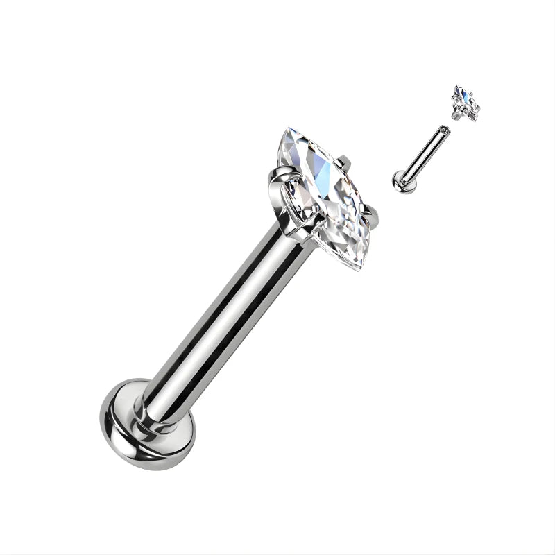 Labret Marquise Acier Inoxydable