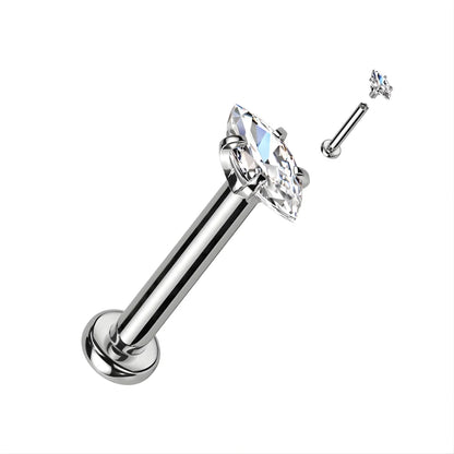 Labret Marquise Acier Inoxydable