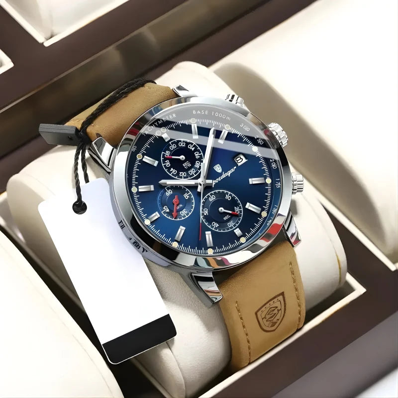 Montre en Cuir Innovante pour Homme - AGR Zentara