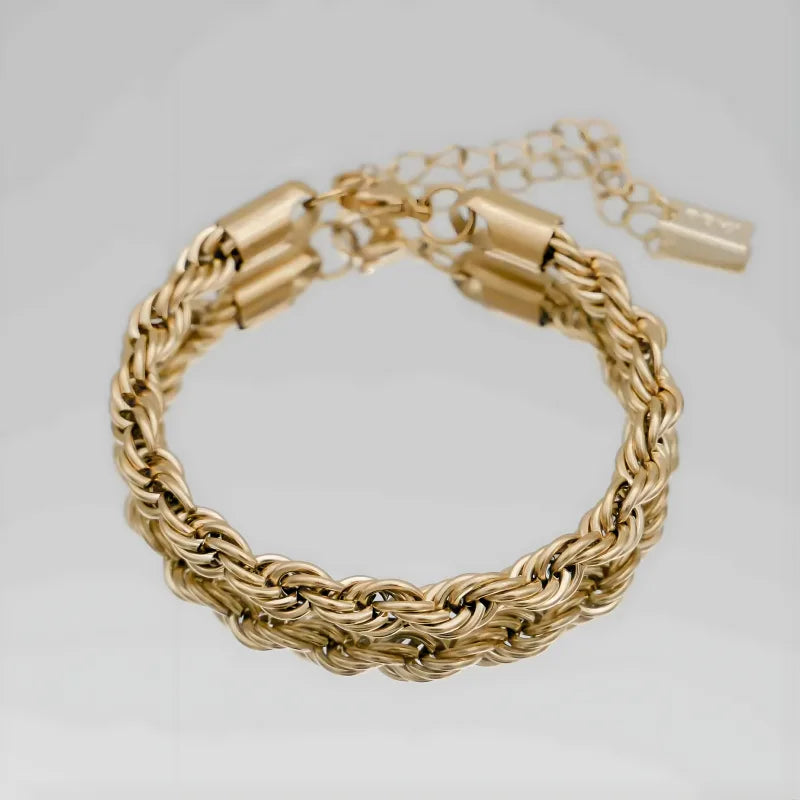 Bracelet de cheville à grosse chaîne en corde