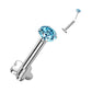 Labret CZ Titane Fleur