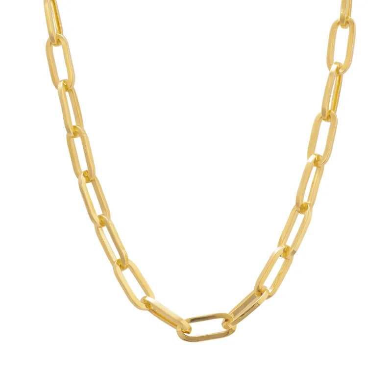 Collier chaîne à long maillons épais