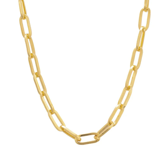 Collier chaîne à long maillons épais