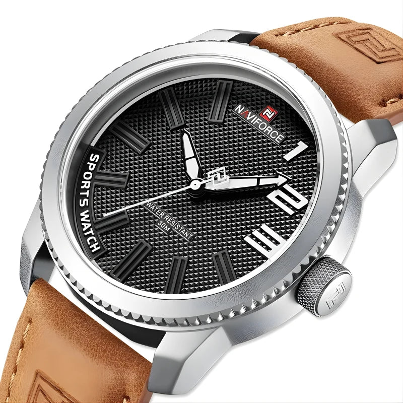 Montre en Cuir Radieuse pour Homme - NAVI Radiant