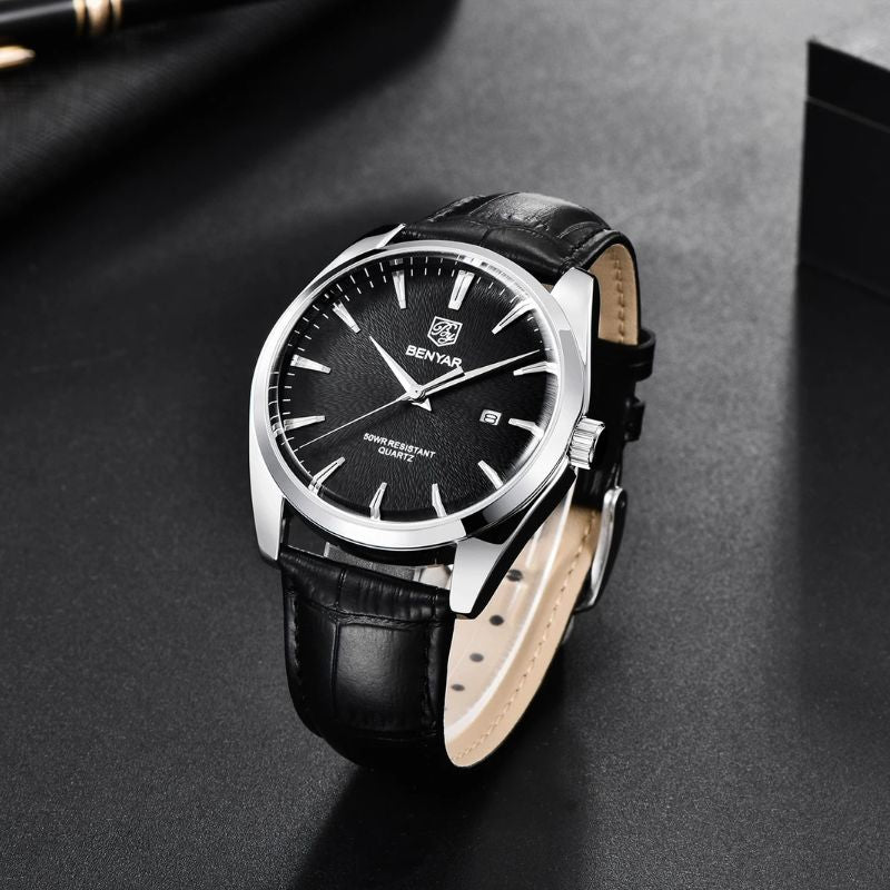 Montre en Cuir Sophistiquée pour Homme - B&Y Empyrée