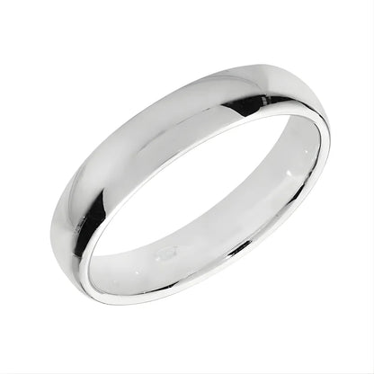 Bague de mariage argentée 4 mm