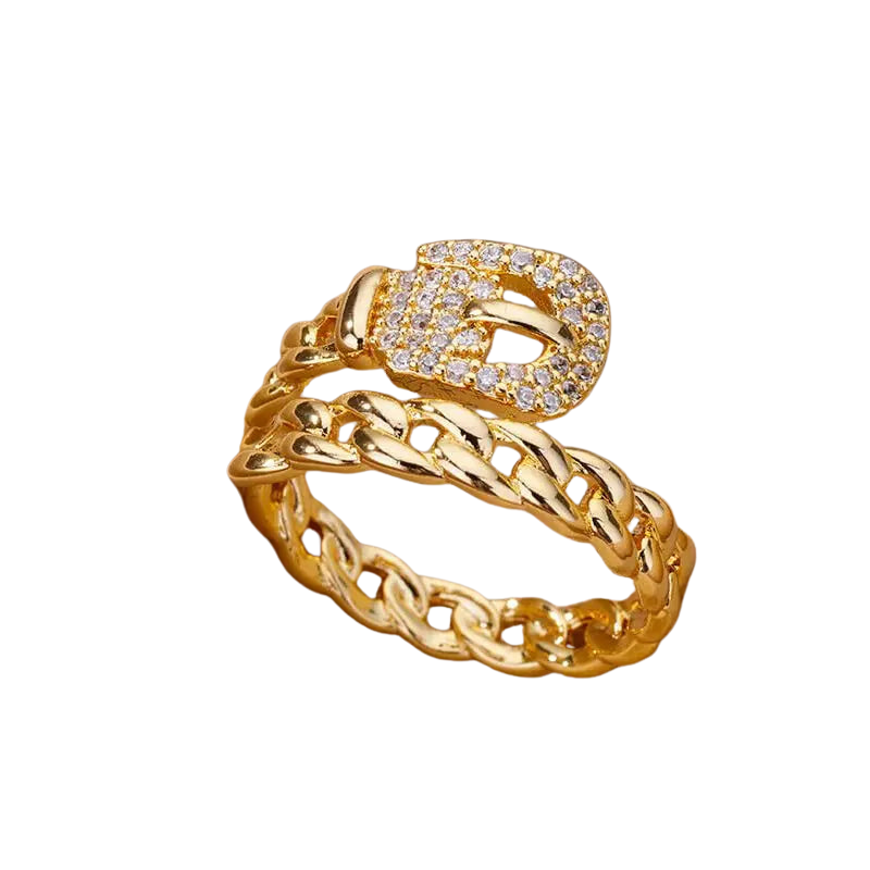 Bague Maillon Cristal