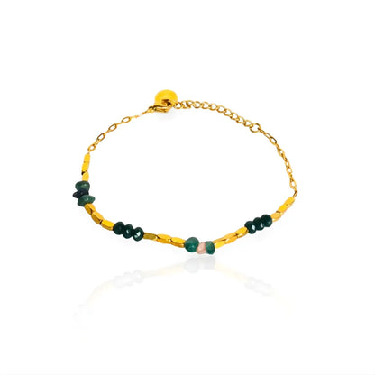 Bracelet pierres émeraudes | Jade