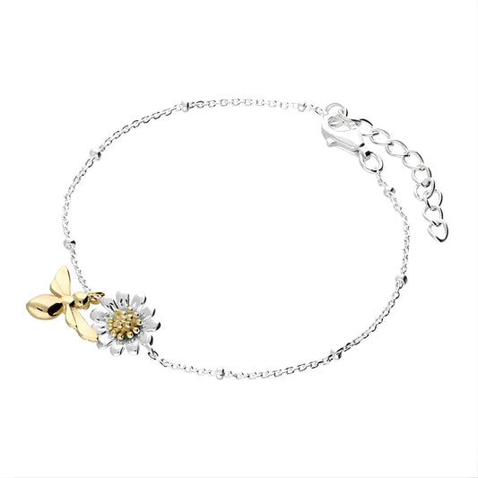 Bracelet Abeille et Fleur