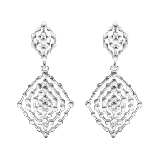 Hélène - Boucles d'oreilles pendantes géométriques