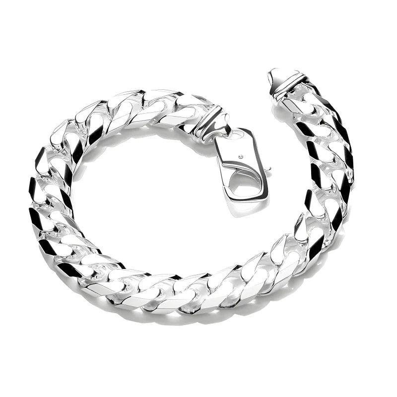 Bracelet Gourmette Carré Argenté 2oz