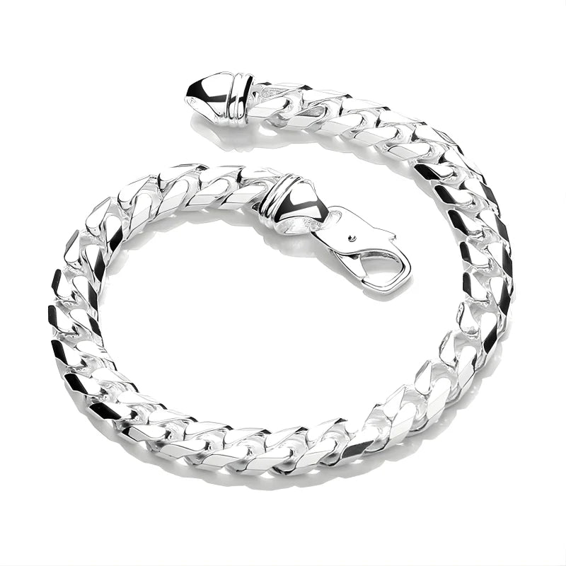 Bracelet Gourmette Carré Argenté 1oz