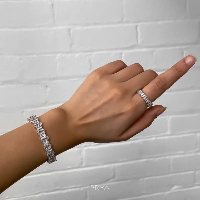 Jada Baguette CZ Bracelet Épais